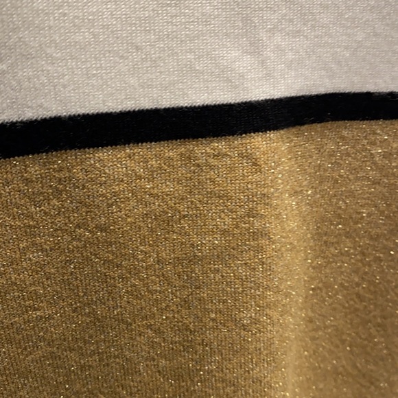 Chaus black cream metallic gold striped pullover - Picture 2 of 4